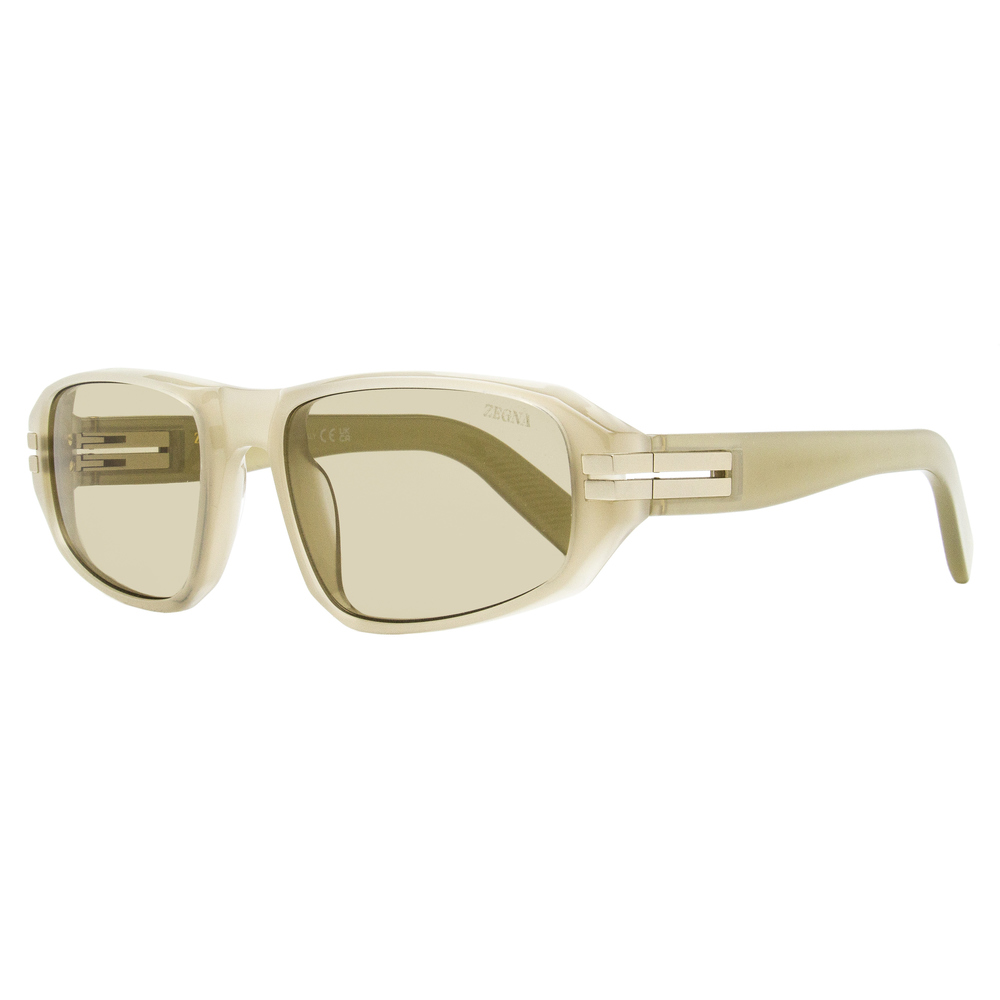 Zegna Lanyard Sunglasses EZ0262 57J Transparent Beige 58mm